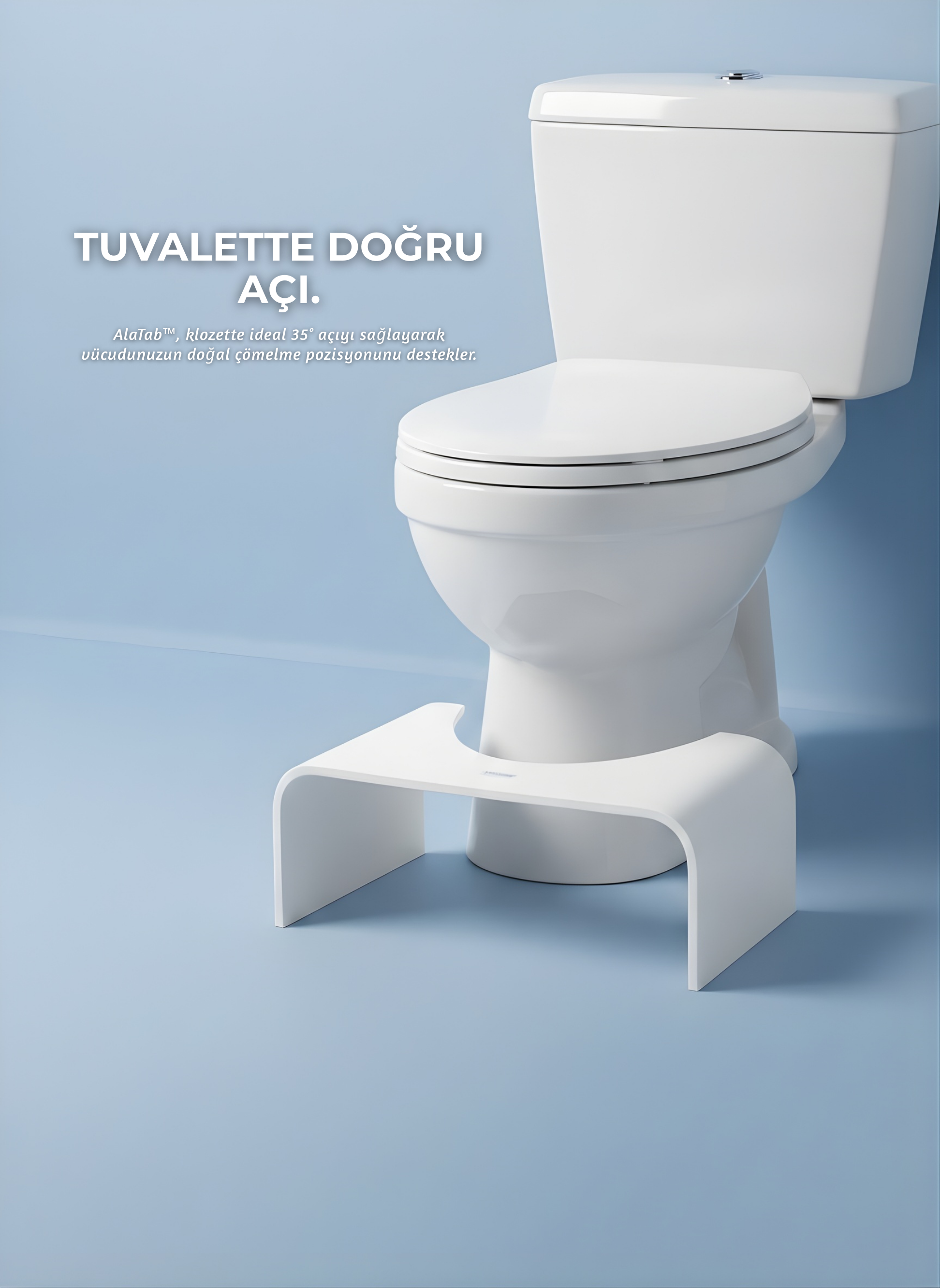 AlaTab™ Klozet İçin Doğru Oturuş Taburesi