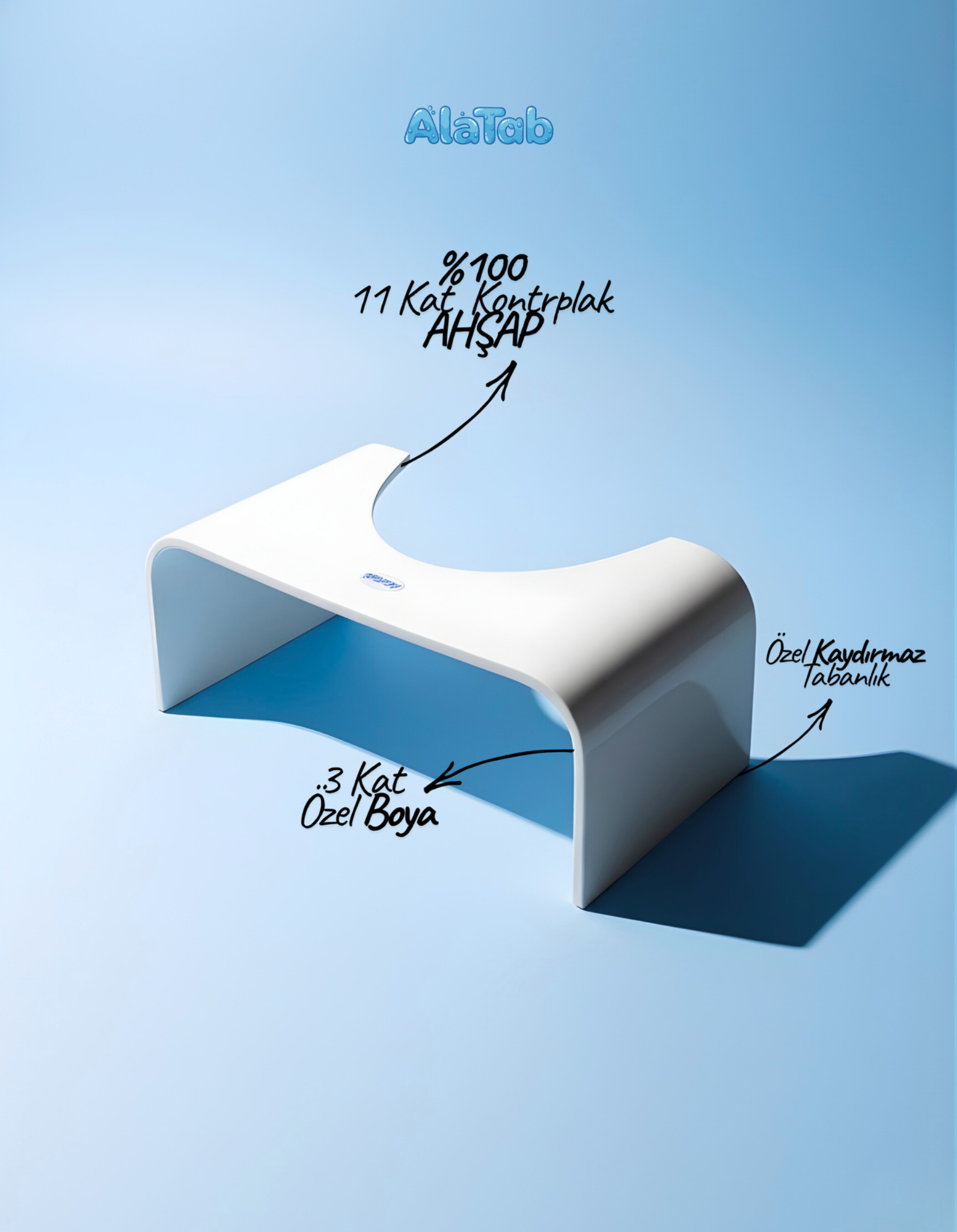 AlaTab™ Klozet İçin Doğru Oturuş Taburesi